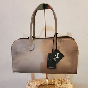 Claudia Firenze Italian Leather Satchel Crossbody Handbag